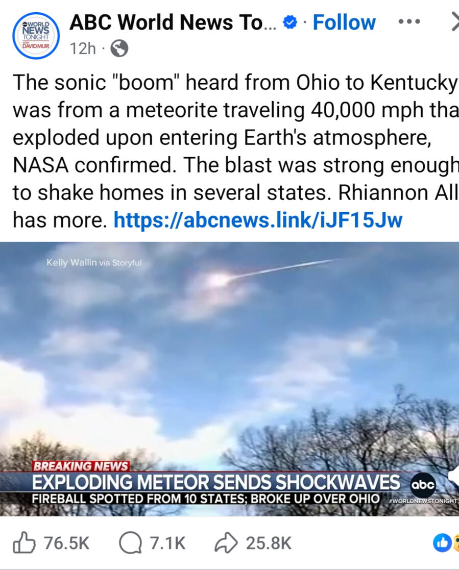 🚨 BREAKING: CELESTIAL SHOCKWAVE ☄️⚖️** *“And We have made the heaven a roof, safe and well-guarded: yet they turn away from it THE SKY OPENED**: A meteorite traveling at **40,000 mph** just exploded over the heart of the land. * **THE EARTH SHOOK**: Shockwaves felt across **10 states** have rattled the homes of the old world. * **THE DECREE**: As the corrupt systems begin their co